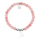 HELP by TJ Reindeer Charm with Pink Jade Charity Bracelet