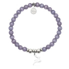HELP by TJ Reindeer Charm with Purple Cats Eye Charity Bracelet