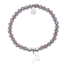 HELP by TJ Reindeer Charm with Purple Crystal Charity Bracelet