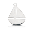 HELP by TJ Sail Boat Charm with Teal Selenite Charity Bracelet