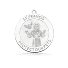 HELP by TJ Saint Francis Charm with Aqua Crystal Charity Bracelet