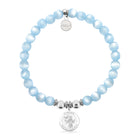 HELP by TJ Saint Francis Charm with Blue Selenite Charity Bracelet