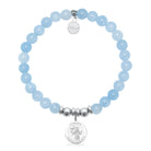 HELP by TJ Saint Francis Charm with Light Blue Quartz Charity Bracelet
