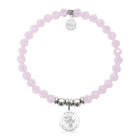 HELP by TJ Saint Francis Charm with Pink Crystal Charity Bracelet