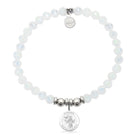HELP by TJ Saint Francis Charm with White Crystal Charity Bracelet