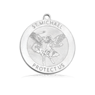 HELP by TJ Saint Michael Charm with Aqua Crystal Charity Bracelet