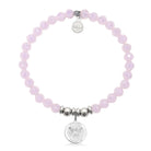 HELP by TJ Saint Michael Charm with Pink Crystal Charity Bracelet