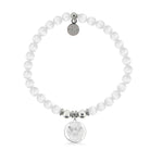 HELP by TJ Saint Michael Charm with White Cats Eye Charity Bracelet