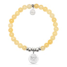 HELP by TJ Saint Michael Charm with Yellow Jade Charity Bracelet