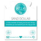 HELP by TJ Sand Dollar Charm with Aqua Crystal Charity Bracelet