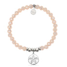 HELP by TJ Sand Dollar Charm with Beige Crystal Charity Bracelet
