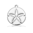 HELP by TJ Sand Dollar Charm with Beige Crystal Charity Bracelet