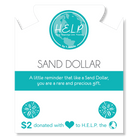 HELP by TJ Sand Dollar Charm with Cherry Jade Charity Bracelet