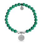 HELP by TJ Sand Dollar Charm with Green Howlite Charity Bracelet