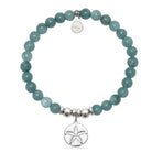 HELP by TJ Sand Dollar Charm with Mountain Blue Jade Charity Bracelet