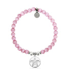 HELP by TJ Sand Dollar Cutout Charm with Pink Cats Eye Charity Bracelet