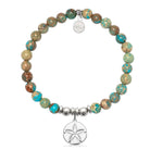 HELP by TJ Sand Dollar Cutout Charm with Turquoise Jasper Charity Bracelet