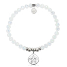 HELP by TJ Sand Dollar Cutout Charm with White Crystal Charity Bracelet