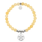 HELP by TJ Sand Dollar Cutout Charm with Yellow Jade Charity Bracelet