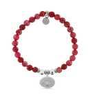 HELP by TJ Seashell Charm with Cranberry Jasper Charity Bracelet