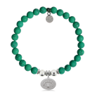 HELP by TJ Seashell Charm with Green Howlite Charity Bracelet