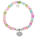 HELP by TJ Seashell Charm with Kaleidoscope Crystal Charity Bracelet