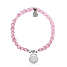 HELP by TJ Seashell Cutout Charm with Pink Cats Eye Charity Bracelet