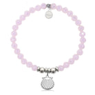 HELP by TJ Seashell Cutout Charm with Pink Crystal Charity Bracelet