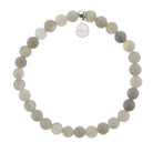 HELP by TJ Seek Adventure Stacker Bracelet with Grey Stripe Agate Beads