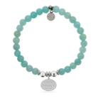 HELP by TJ Sister Charm with Baby Blue Quartz Charity Bracelet