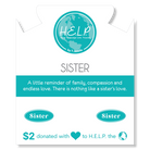 HELP by TJ Sister Charm with Holiday Jade Charity Bracelet