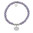 HELP by TJ Sister Charm with Purple Cats Eye Charity Bracelet