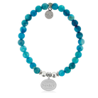 HELP by TJ Sister Charm with Tropic Blue Agate Charity Bracelet