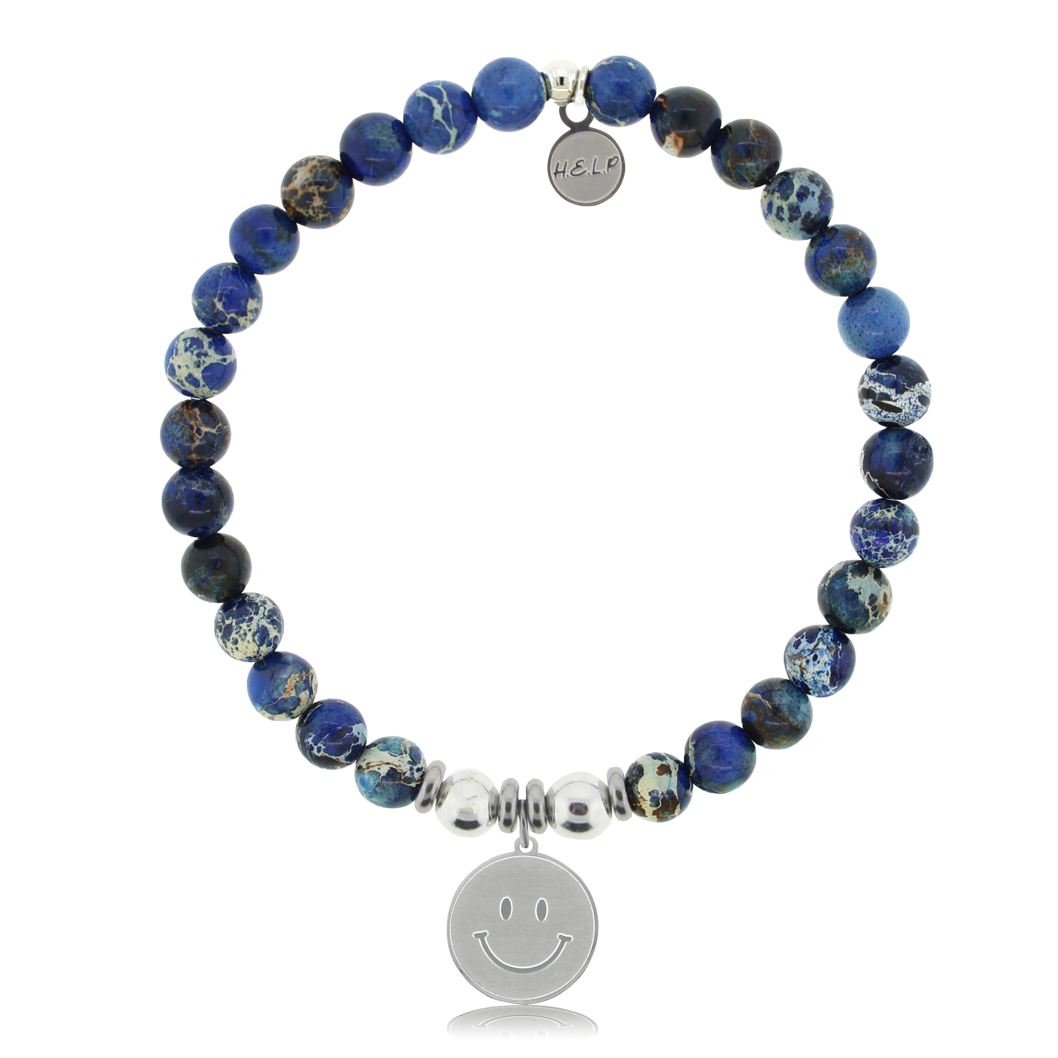 HELP by TJ Smile with Royal Blue Jasper Charity Bracelet