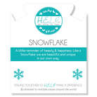 HELP by TJ Snowflake Charm with Aqua Cats Eye Beads Charity Bracelet