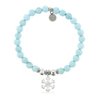 HELP by TJ Snowflake Charm with Larimar Magnesite Charity Bracelet