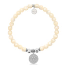 HELP by TJ Snowflake Charm with Natural Selenite Beads Charity Bracelet