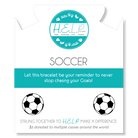 HELP by TJ Soccer Charm with Aqua Cats Eye Charity Bracelet