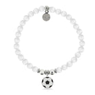 HELP by TJ Soccer Charm with White Cats Eye Charity Bracelet