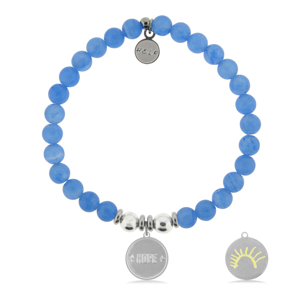 HELP by TJ St. Jude Collection: Sun Charm with Azure Blue Jade Charity Bracelet