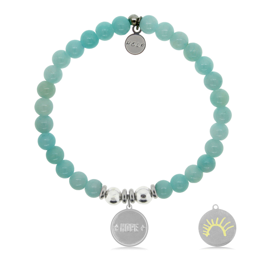 HELP by TJ St. Jude Collection: Sun Charm with Baby Blue Quartz Charity Bracelet