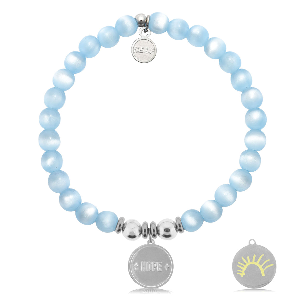 HELP by TJ St. Jude Collection: Sun Charm with Blue Selenite Charity Bracelet