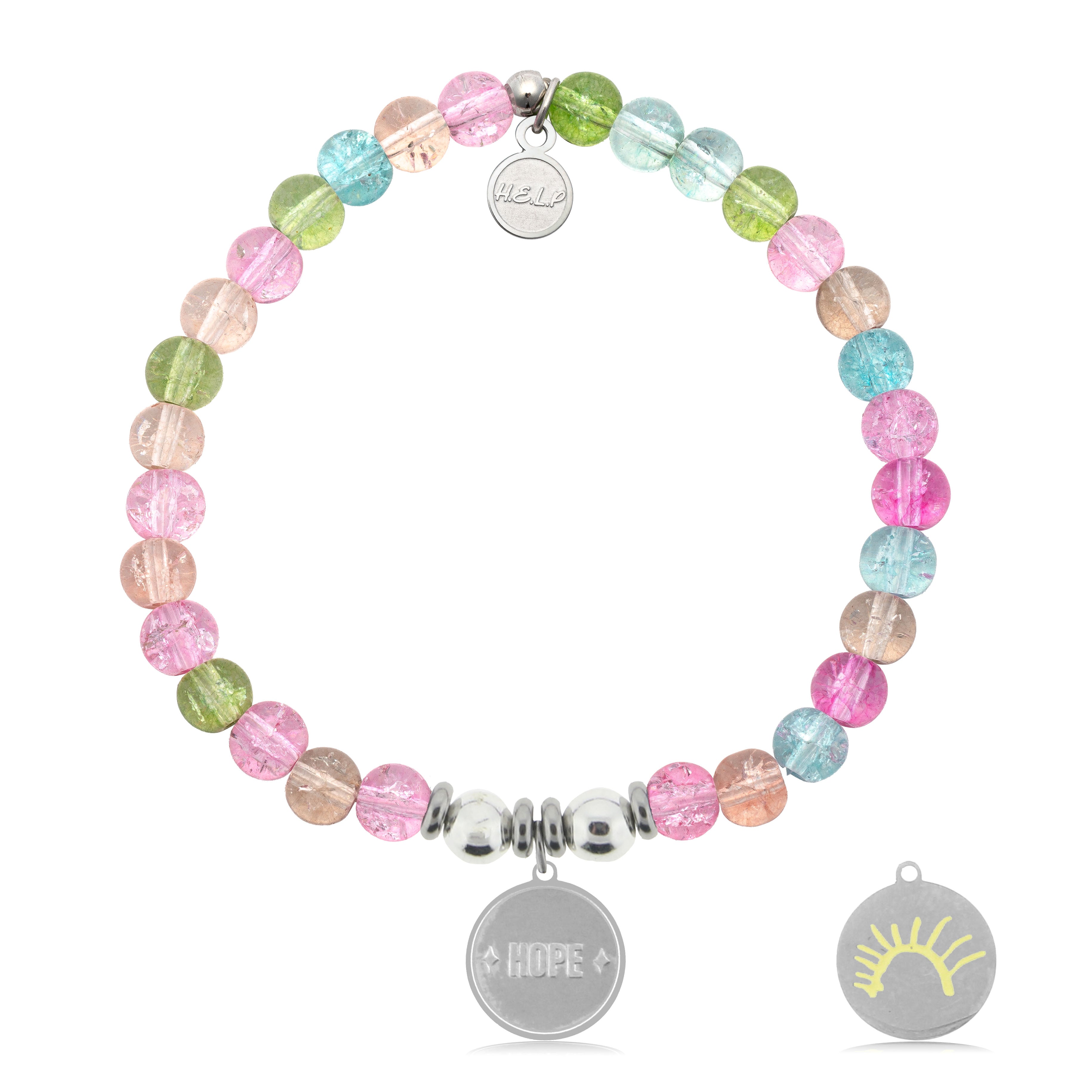 HELP by TJ St. Jude Collection: Sun Charm with Kaleidoscope Crystal Charity Bracelet