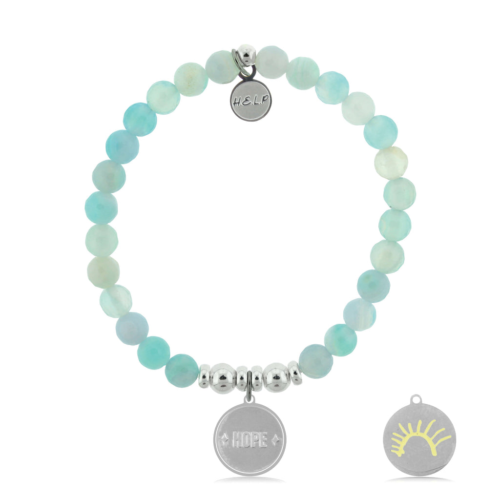 HELP by TJ St. Jude Collection: Sun Charm with Light Blue Agate Charity Bracelet