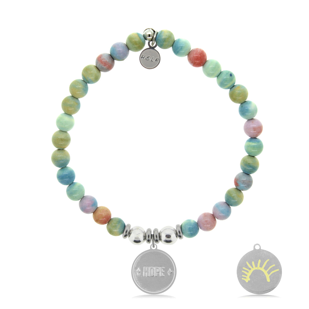 HELP by TJ St. Jude Collection: Sun Charm with Pastel Jade Charity Bracelet