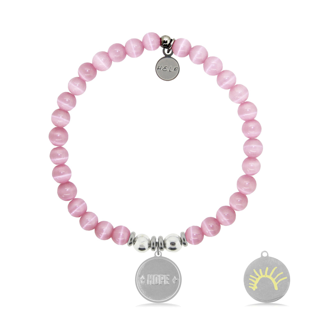 HELP by TJ St. Jude Collection: Sun Charm with Pink Cats Eye Charity Bracelet