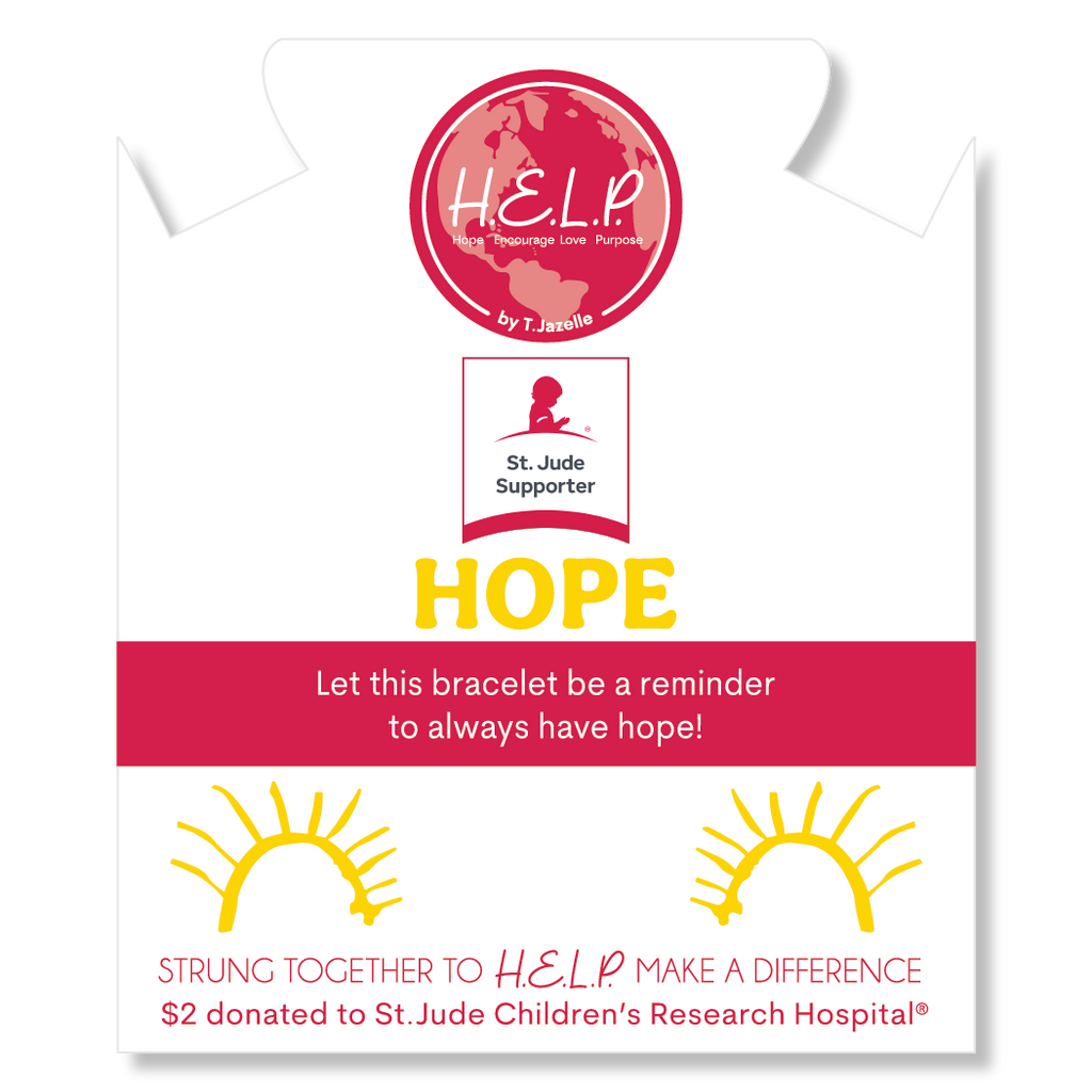 HELP by TJ St. Jude Collection: Sun Charm with Pink Glass Shimmer Charity Bracelet