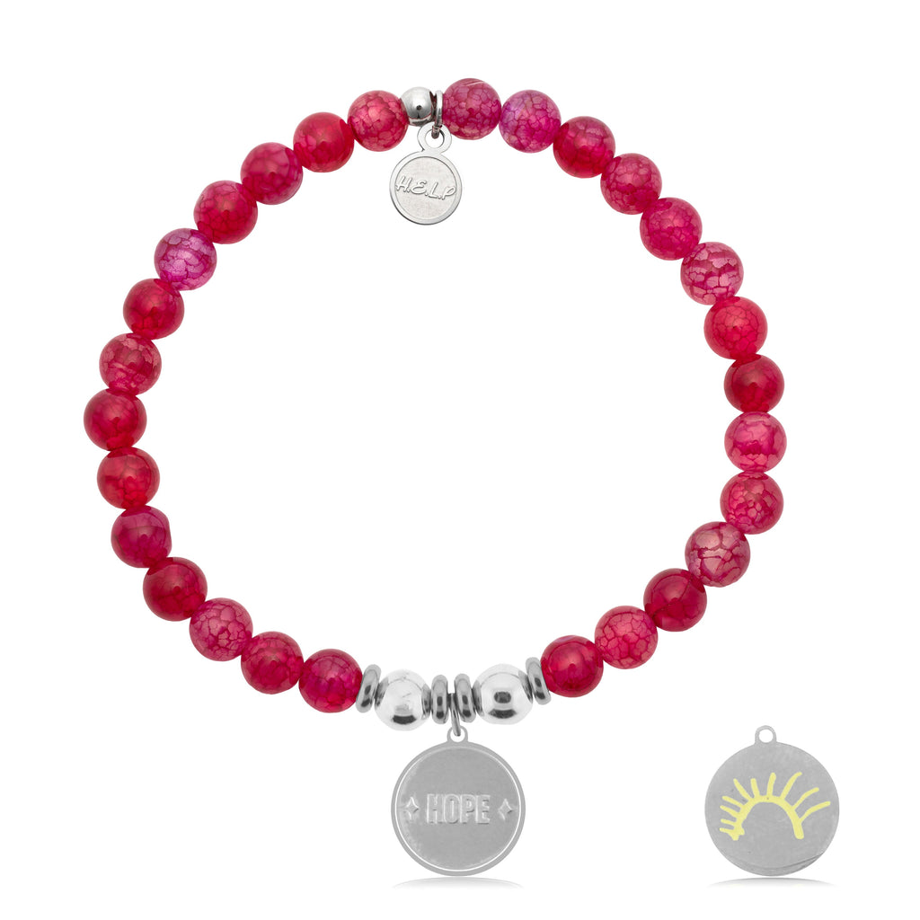 HELP by TJ St. Jude Collection: Sun Charm with Red Fire Agate Charity Bracelet