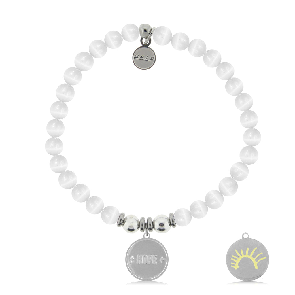 HELP by TJ St. Jude Collection: Sun Charm with White Cats Eye Charity Bracelet