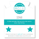 HELP by TJ Star Charm with Aqua Cats Eye Charity Bracelet